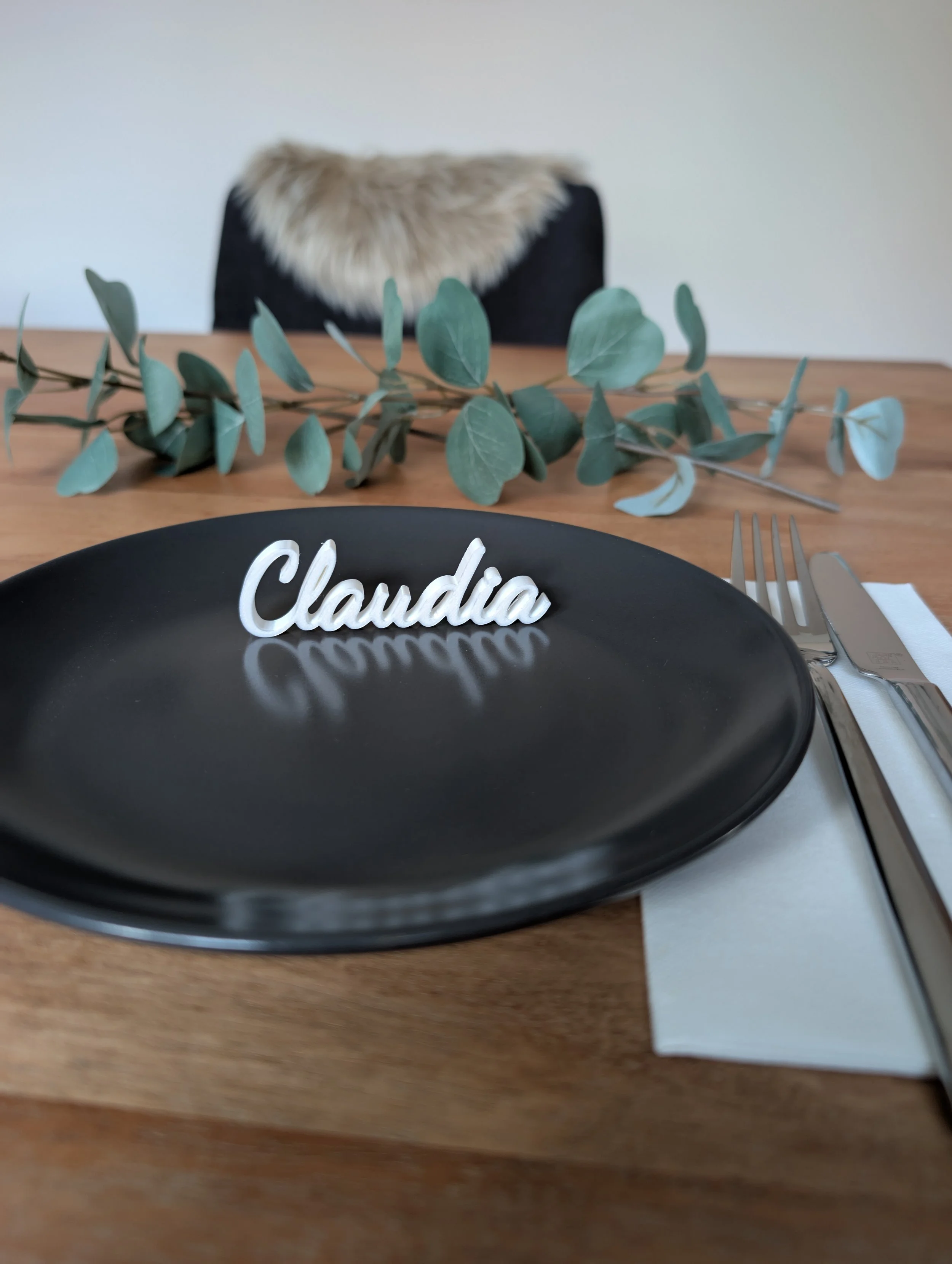 PURE NAME – Personalisierte Platzkarten Namensschilder