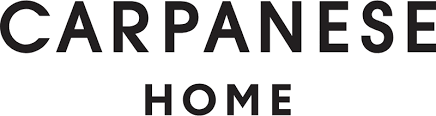 Close-up of text reading 'Carpanese Home' in black letters on a white background.