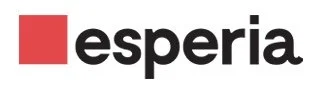 The Espria logo with a red square and the word 'espria' in black lowercase letters.