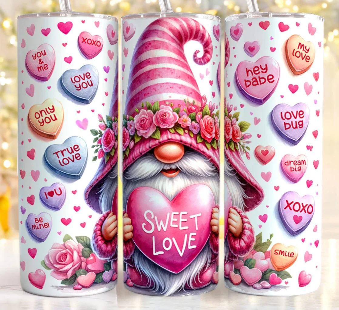 Sweet Love Gnome Valentine - Tumbler