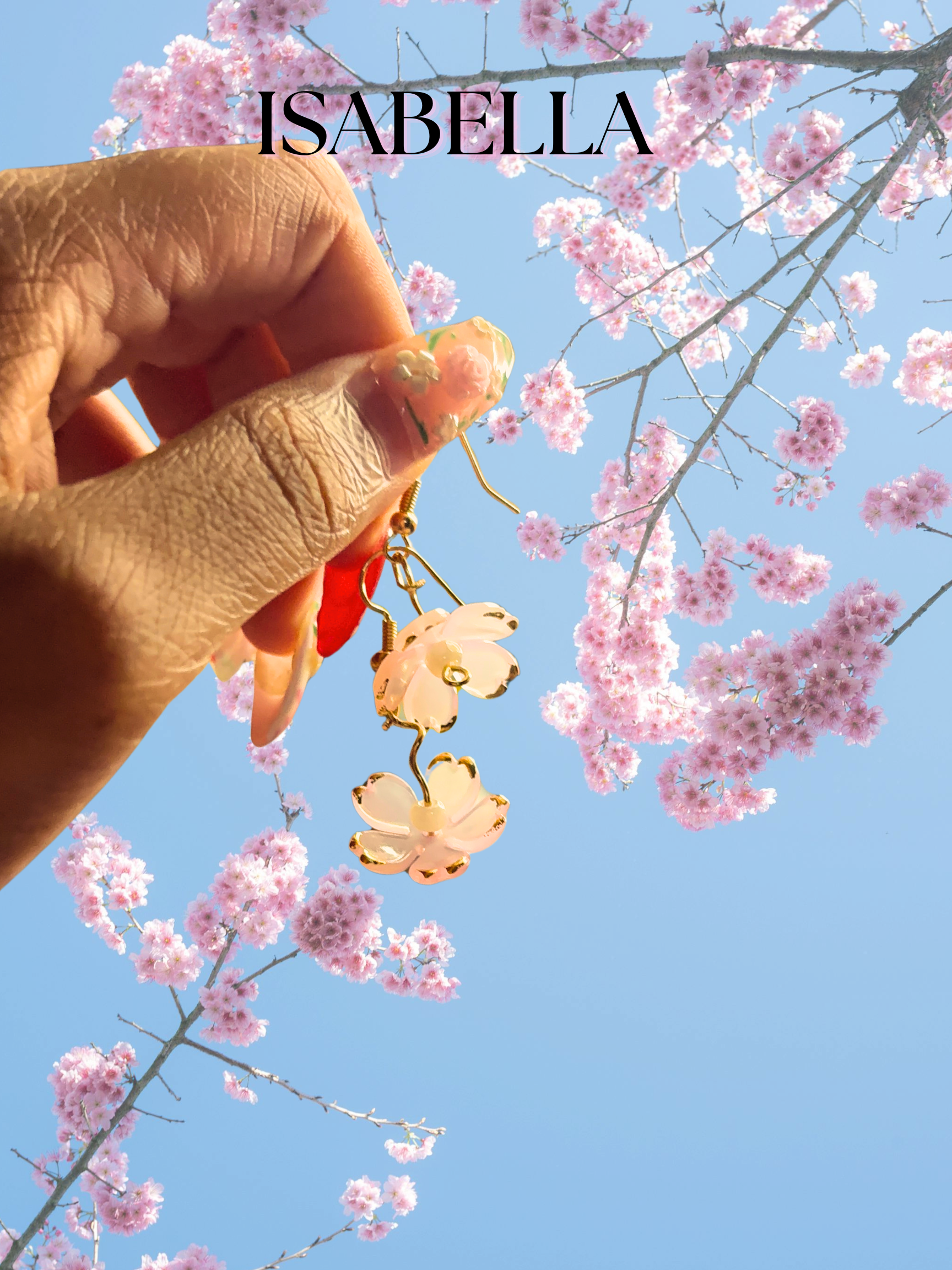 Isabella-Cherry Blossom Elegance Earrings