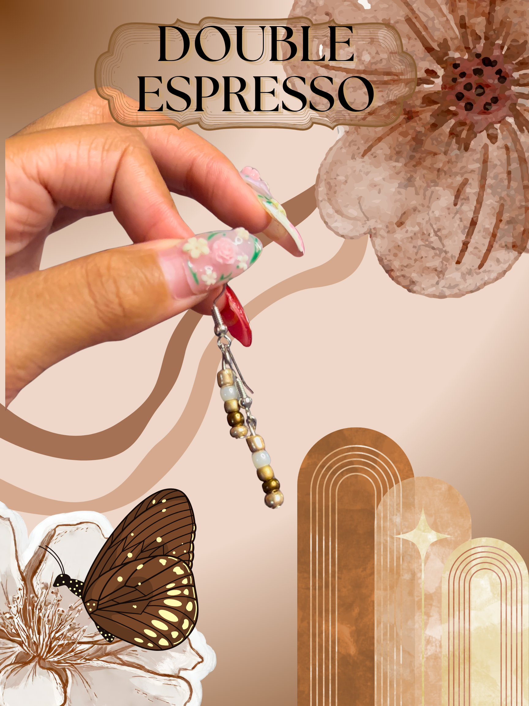Double Espresso-Dangle Earrings