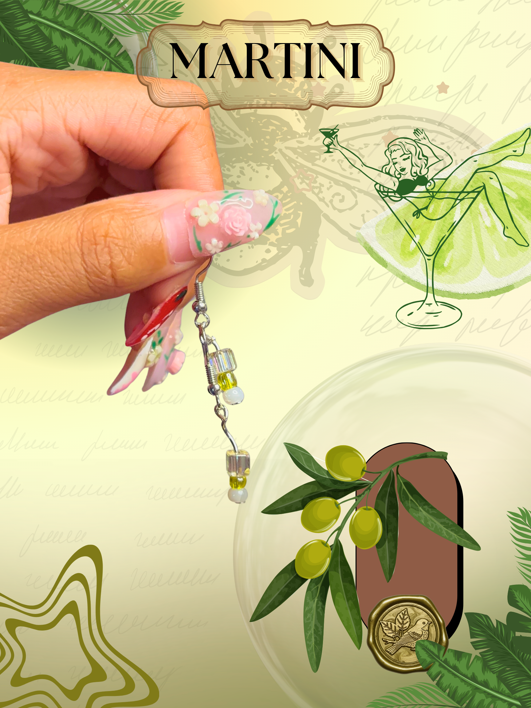 Martini - Dangle Earrings