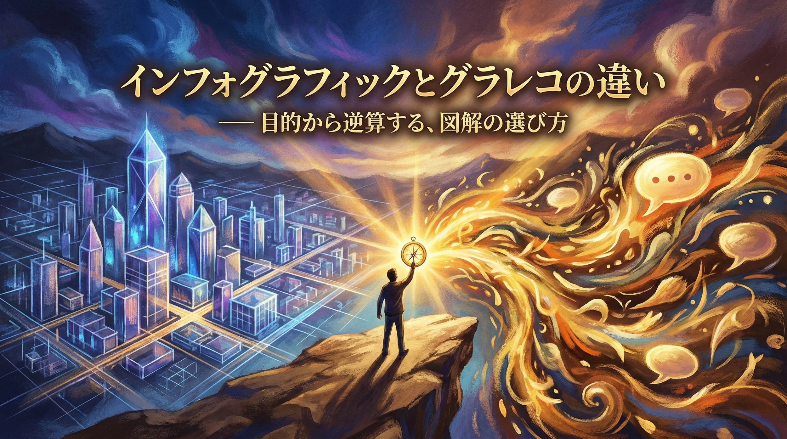 インフォグラフィックとグラレコの違いのアイキャッチ