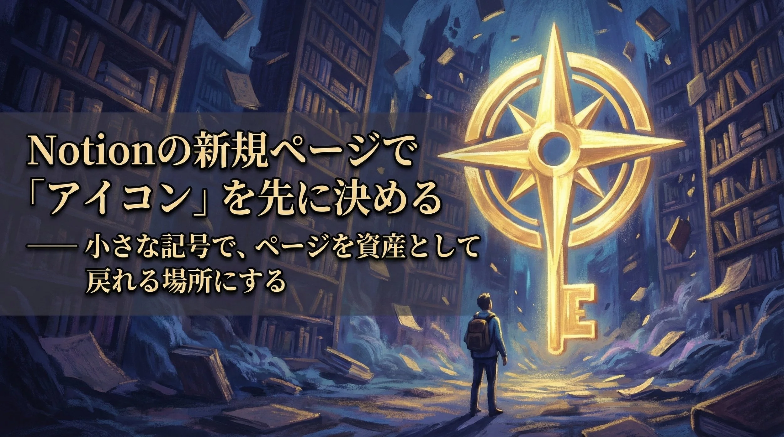 Notionの新規ページで「アイコン」を先に決める