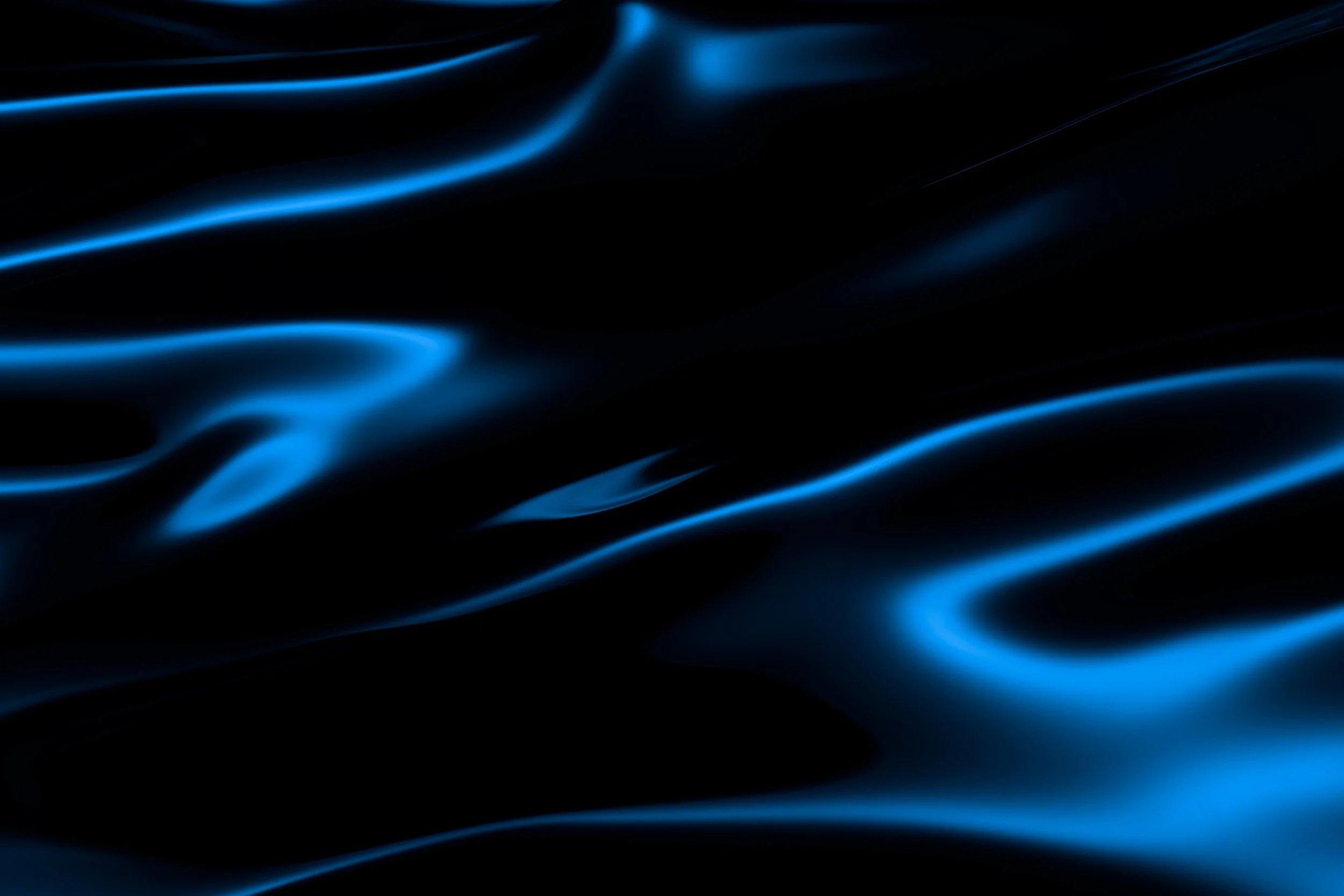 Blue glowing wavy lines on a black background.