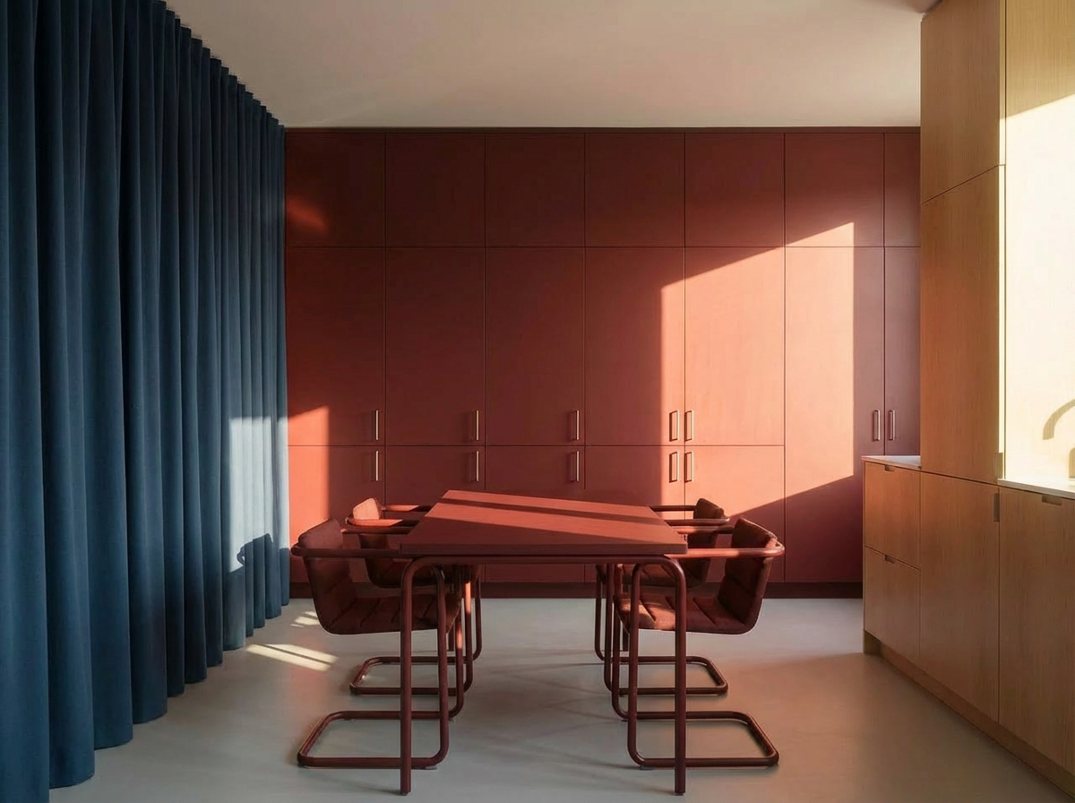 Firefly_Gemini Flash_Natural light coming from the right. Long curtains wall to the left (see reference pi 96429.png