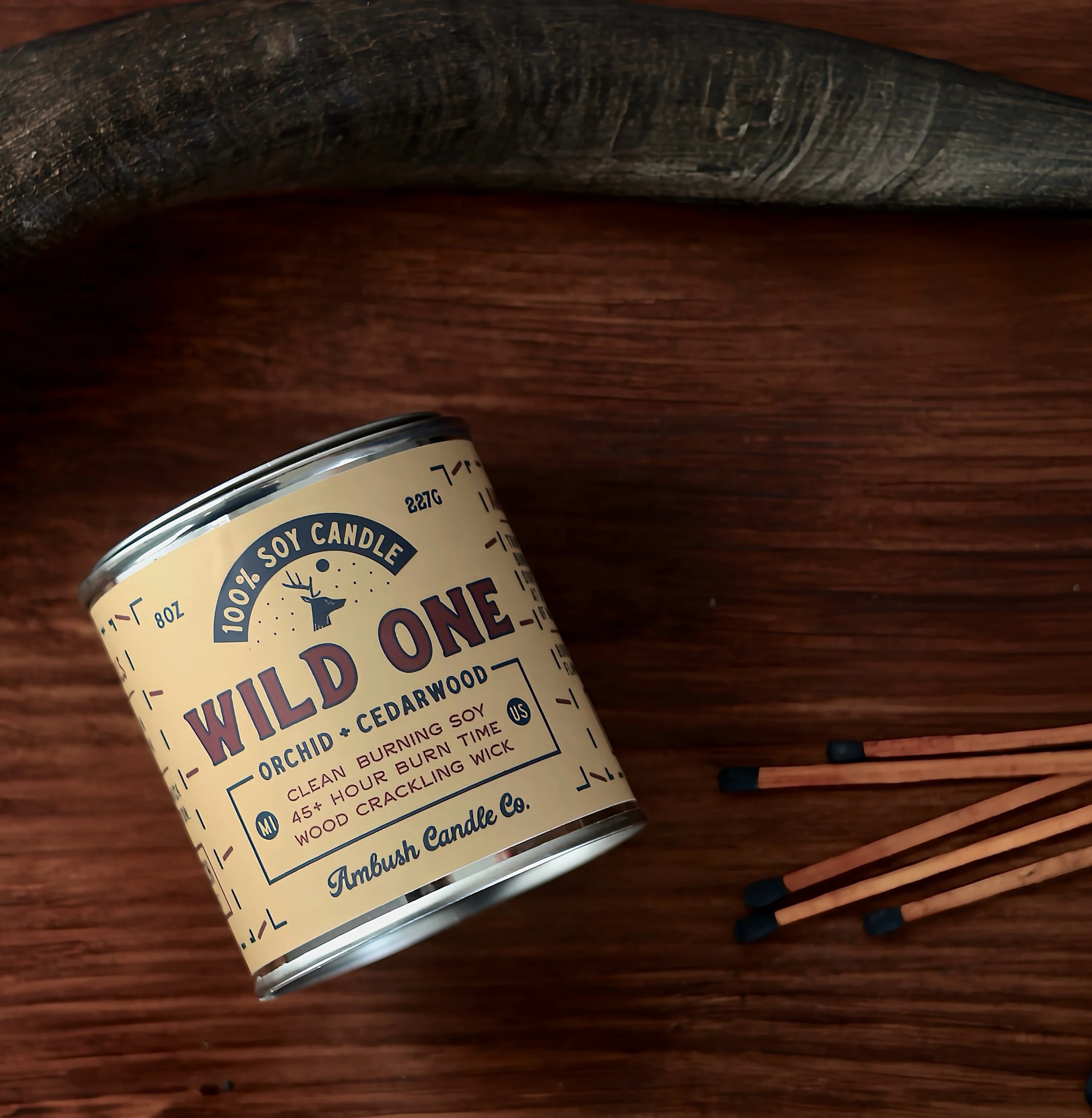 Wild One | Orchid + Cedarwood 8oz Soy Candle