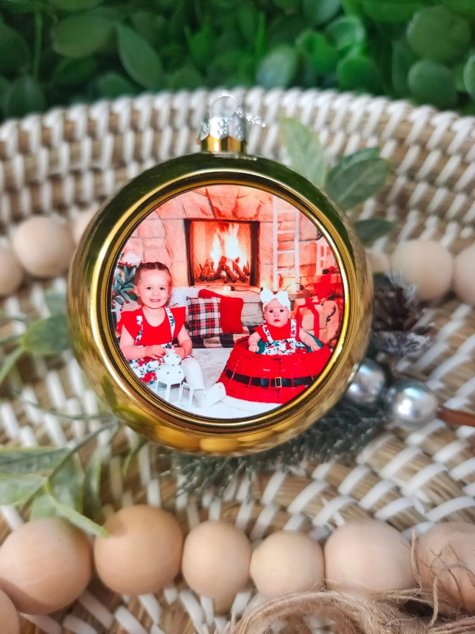 Personalized Photo Bauble Ornament