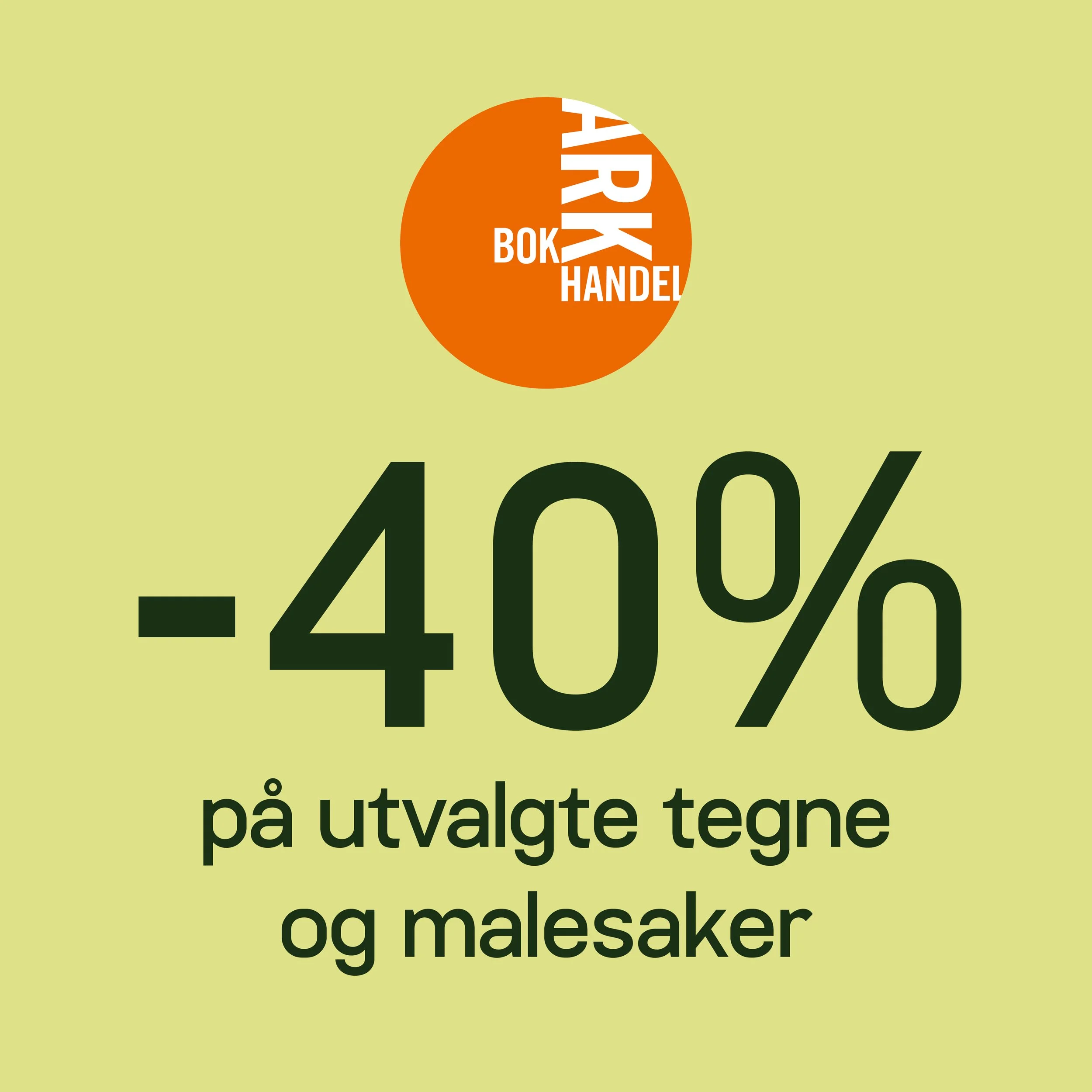 -40% på utvalgte tegne og malesaker
