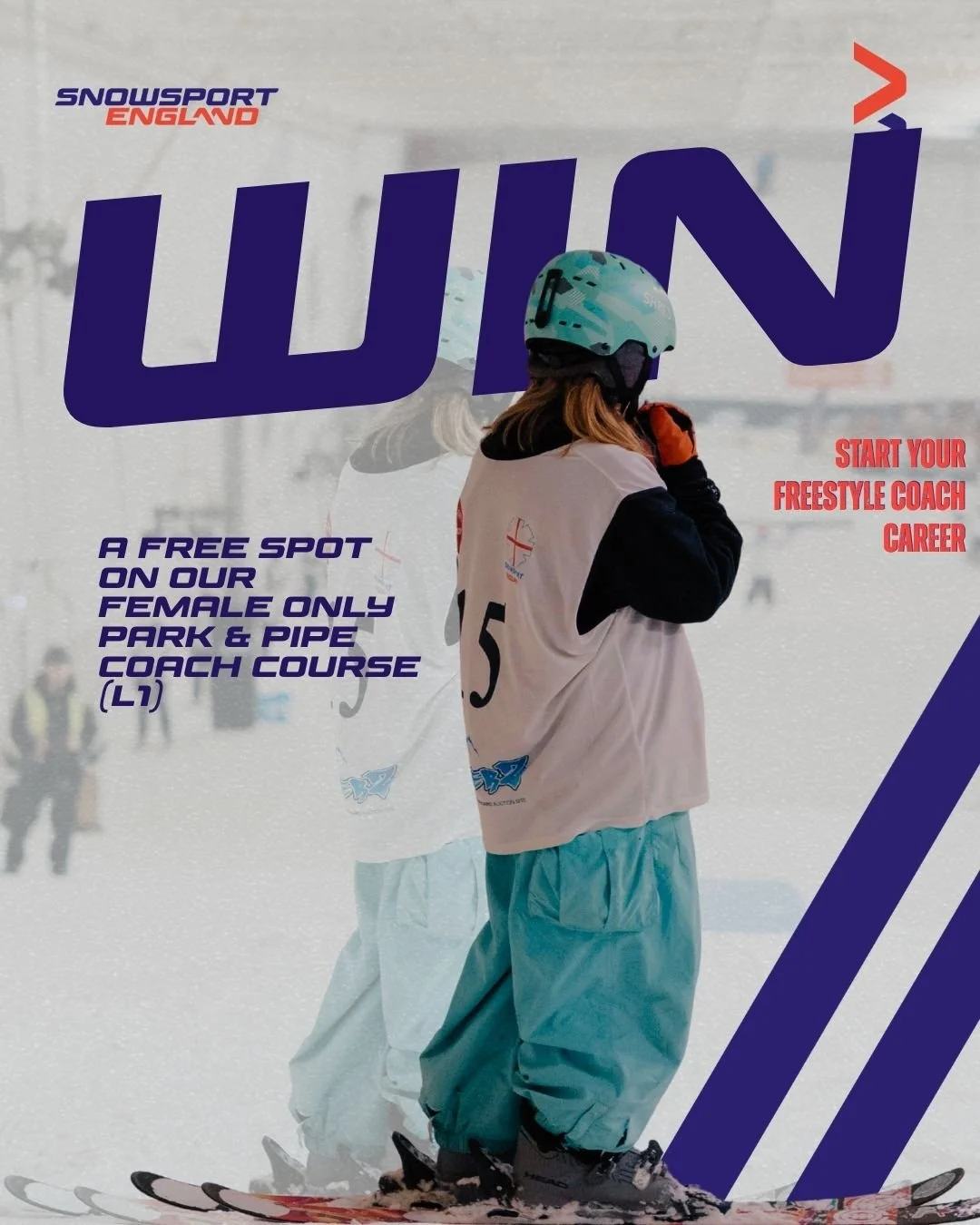 🎿 WIN A FREE FEMALE-ONLY COACHING COURSE! ⛷

Want to start your Park &amp; Pipe coaching journey? We&rsquo;re giving one lucky winner a FREE place on our Park &amp; Pipe Foundation Performance Coach (L1) course!

🏂 Female-only course
📅 11&ndash;12