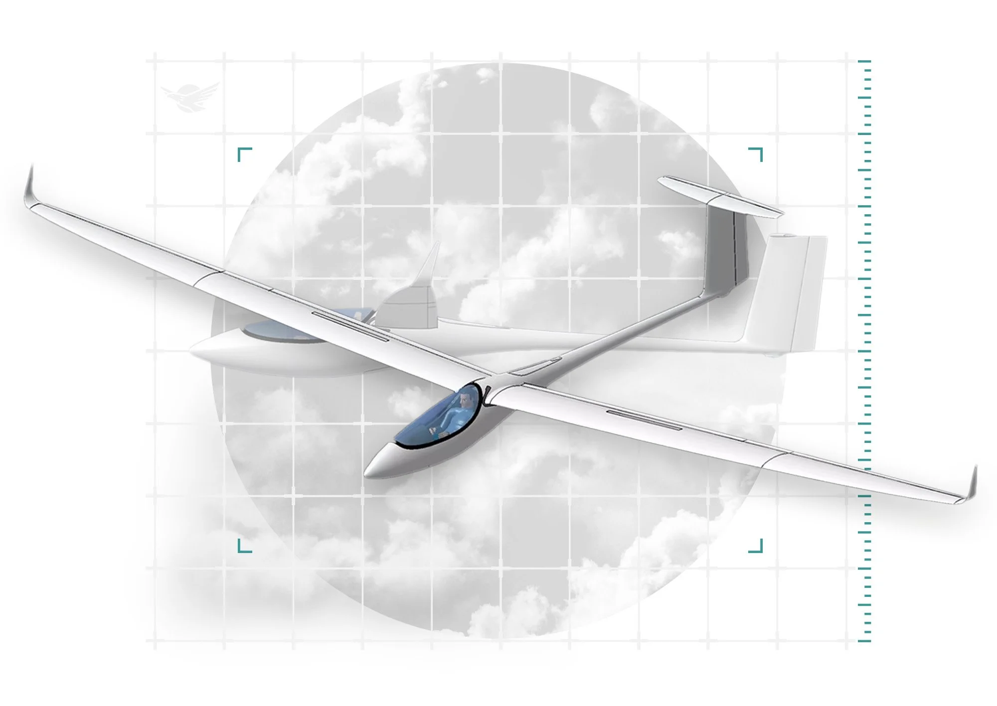 technisches composing einer diana 4 vor einem technischen raster