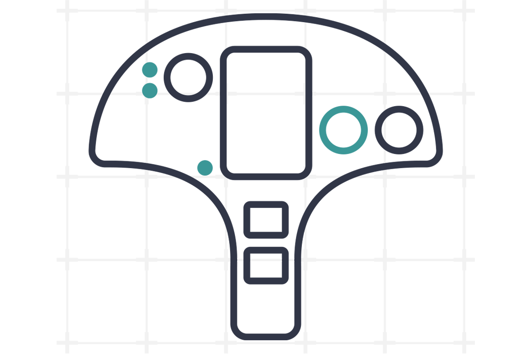 grafisches icon einer instrumententafel eines cockpits