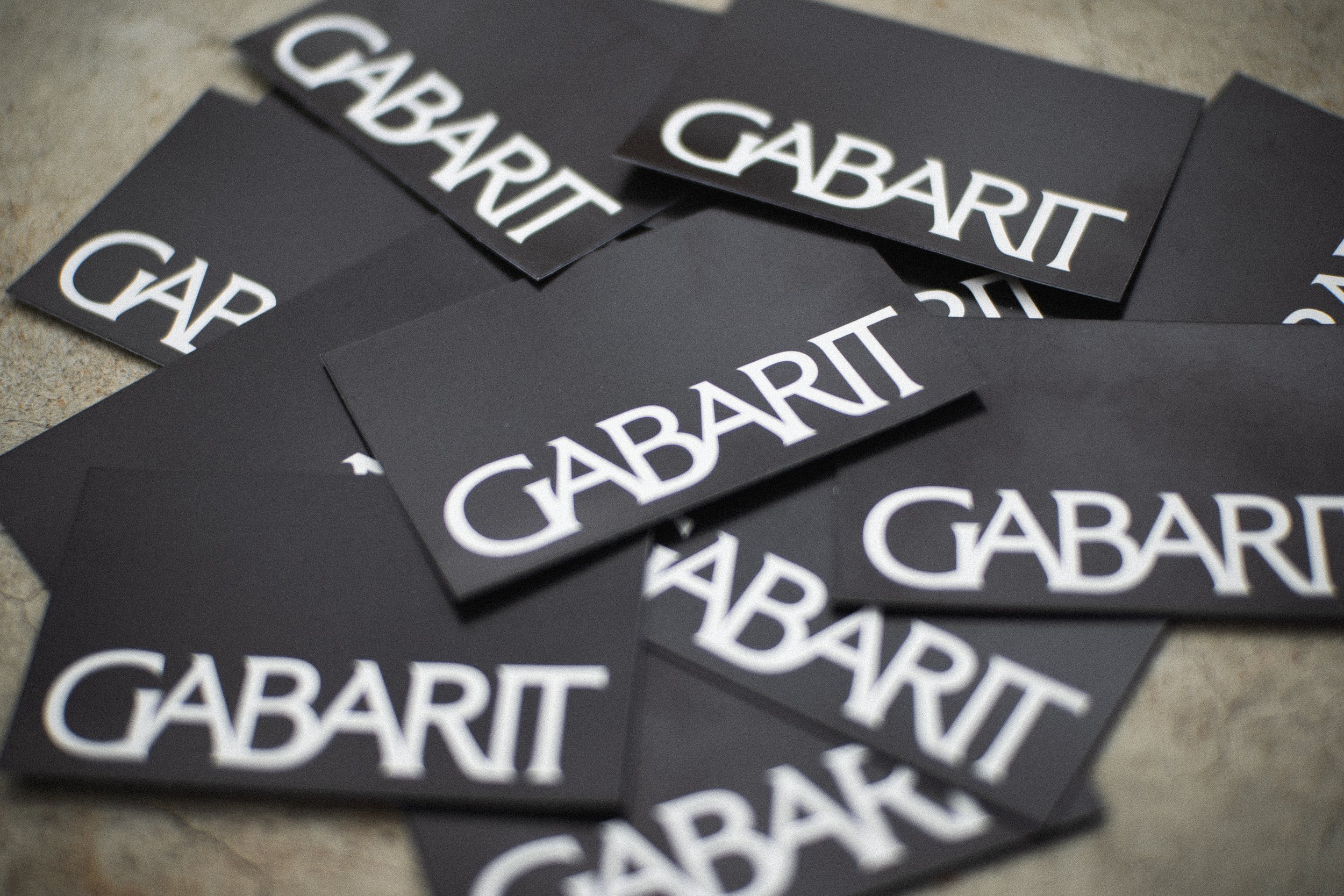 Cartes de Visite de l'Agence GABARIT, agence d'image de marque pour entrepreneurs créatifs