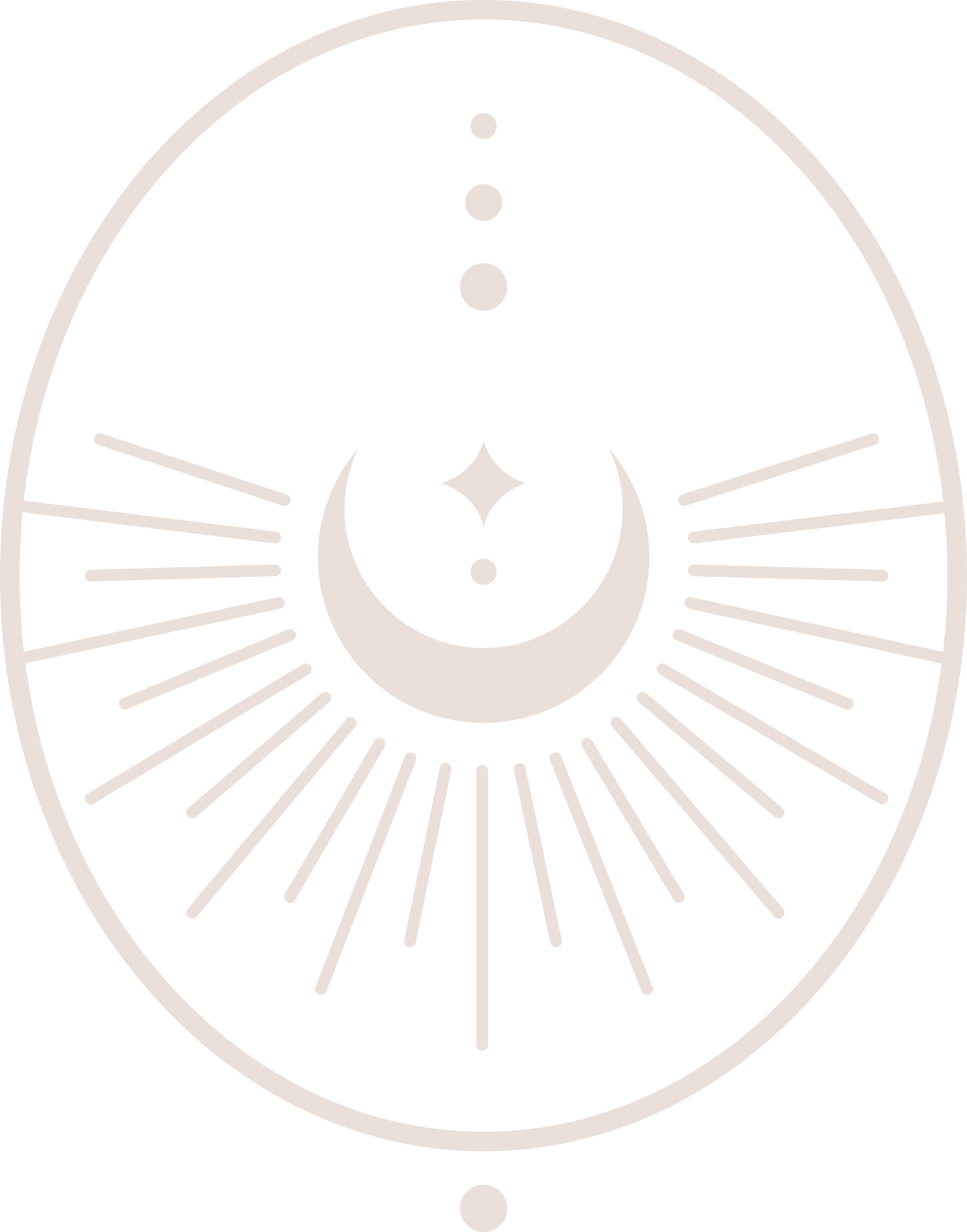 Sort baggrund med abstrakt hvid og lyserød geometrisk grafisk design af en måne og stjerner, omgivet af stråler og prikker.