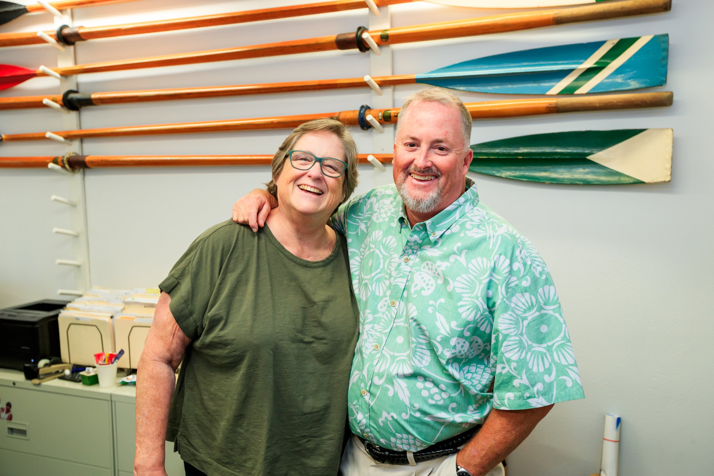 Sister Jenny and brother Willie Rosoff smiling