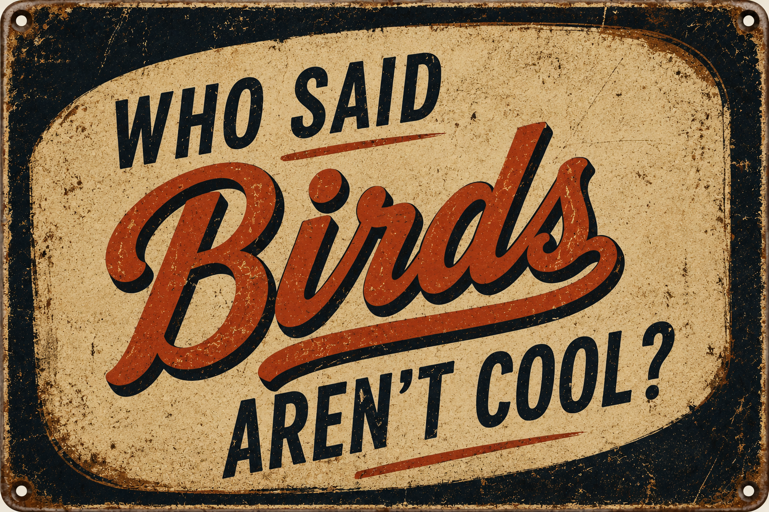 Who Said Birds Aren't Cool?