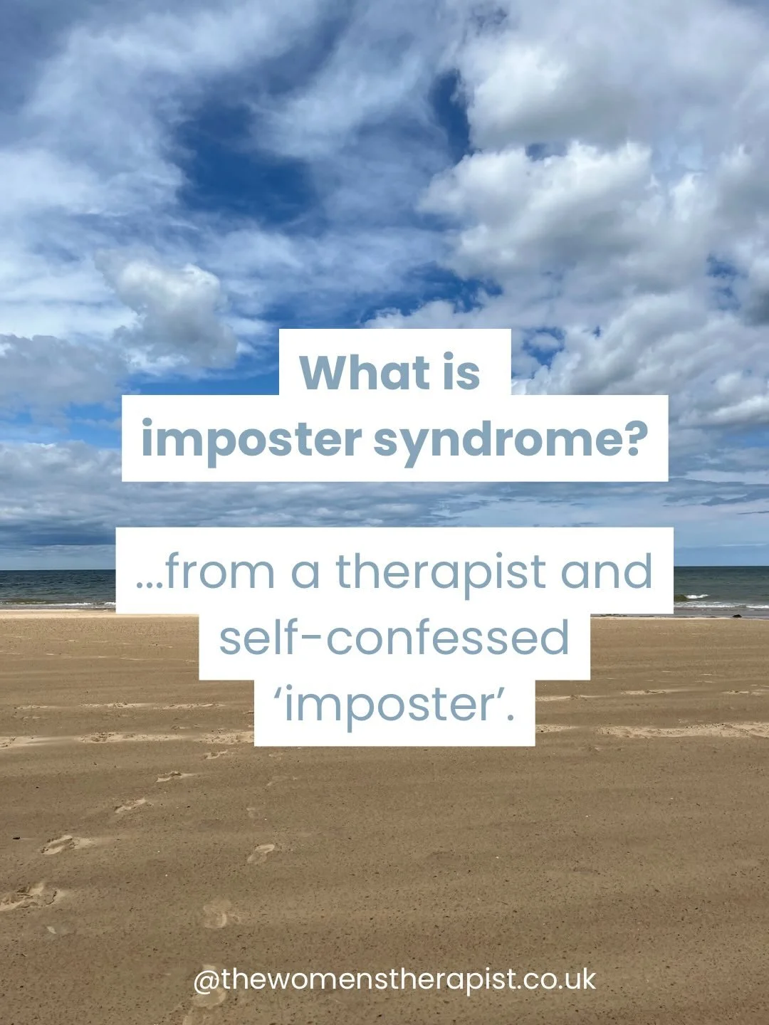 Imposter syndrome has you believe&hellip;

&hellip;it&rsquo;s only a matter of time before you&rsquo;re &rsquo;found out&rsquo; 
&hellip;your successes are down to other people or external forces

Feeling out of your depth or lacking in confidence is