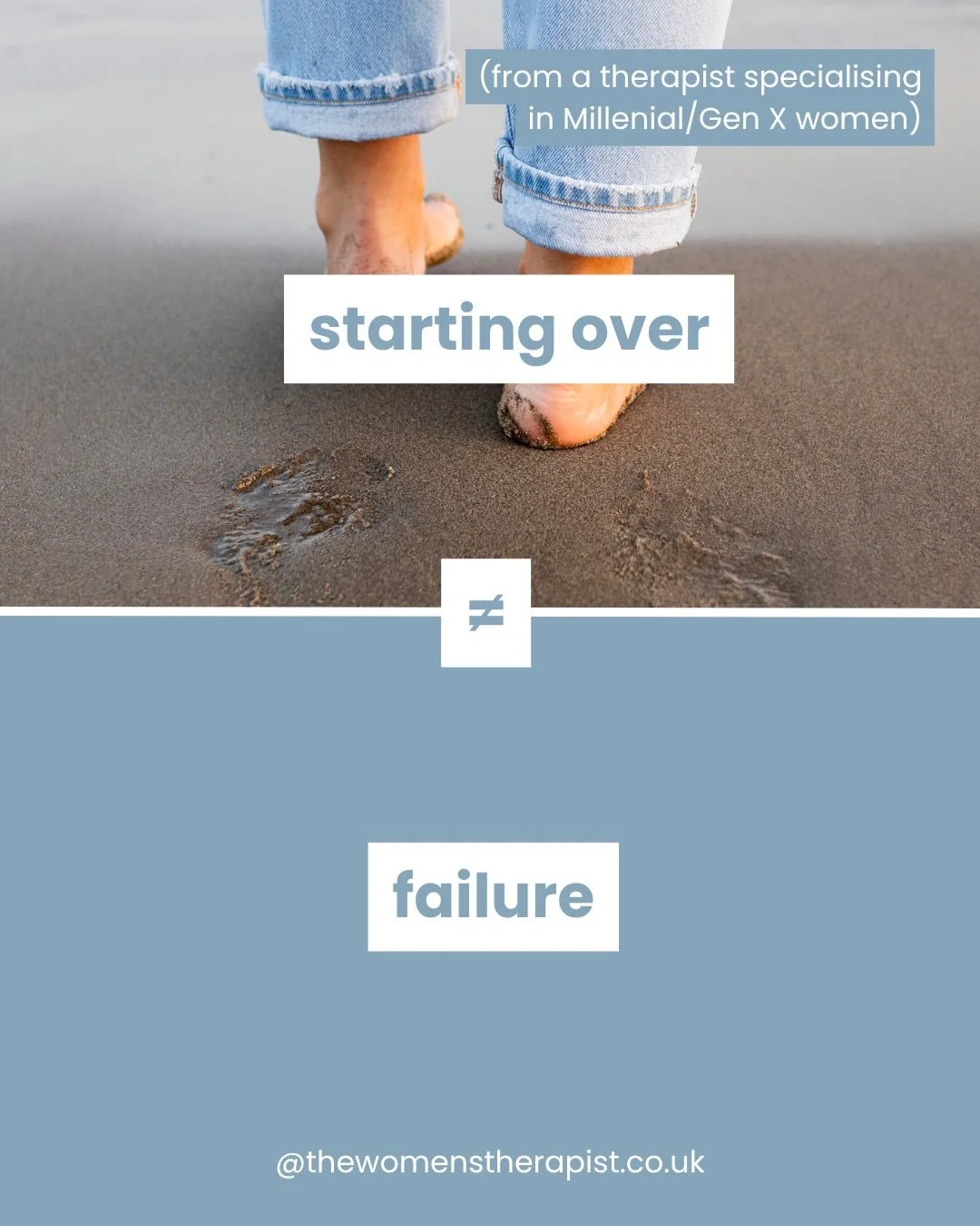 We can get caught in a comparison trap - in our day to day lives, on social media&hellip;feeling like everyone else has got it all together. The truth is they don&rsquo;t, and&hellip;

❌ starting over doesn&rsquo;t equal failure
❌ alone doesn&rsquo;t