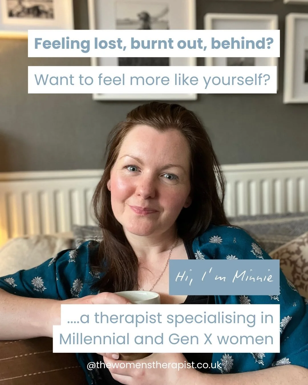 Are you a woman in her 30s, 40s, or 50s&hellip;struggling with burnout, feeling behind or like you&rsquo;ve lost yourself? 

Hi, I&rsquo;m Minnie - a therapist specialising in millennial and Gen X women&hellip;and this is what I hear all the time!

➡