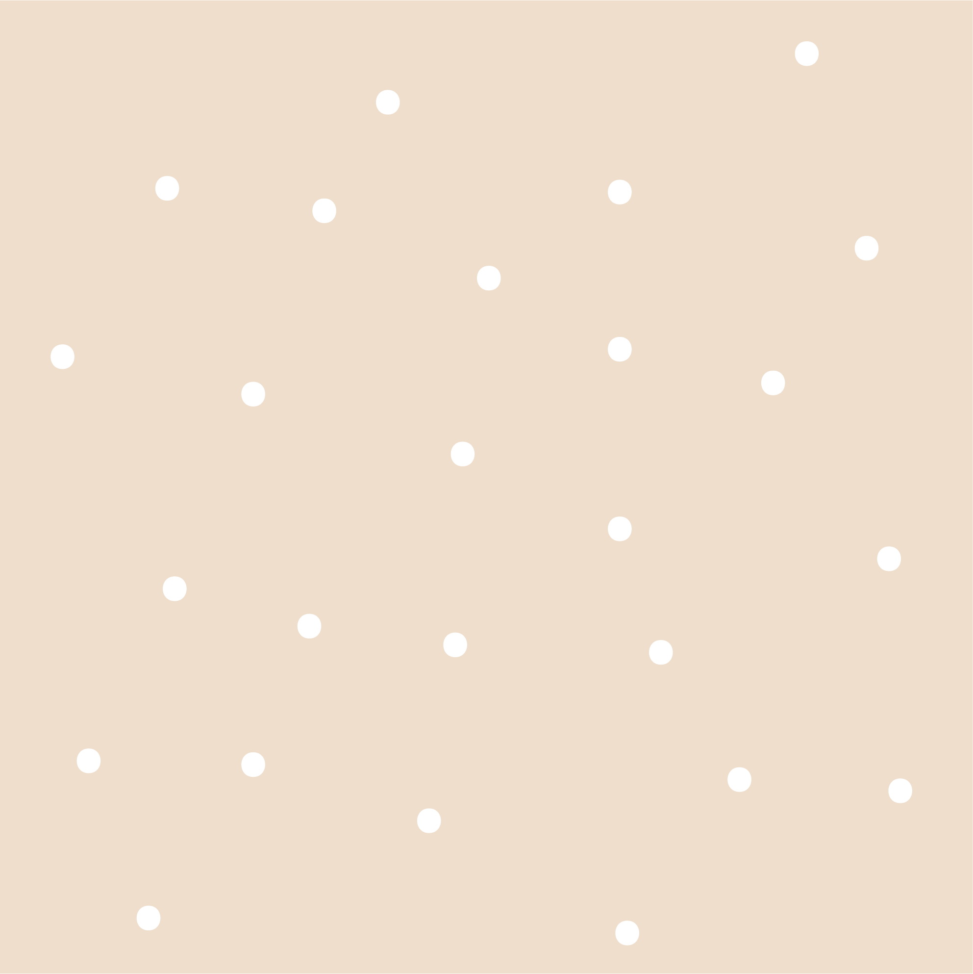 Image présentant un fond beige clair avec des points blancs répartis aléatoirement.
