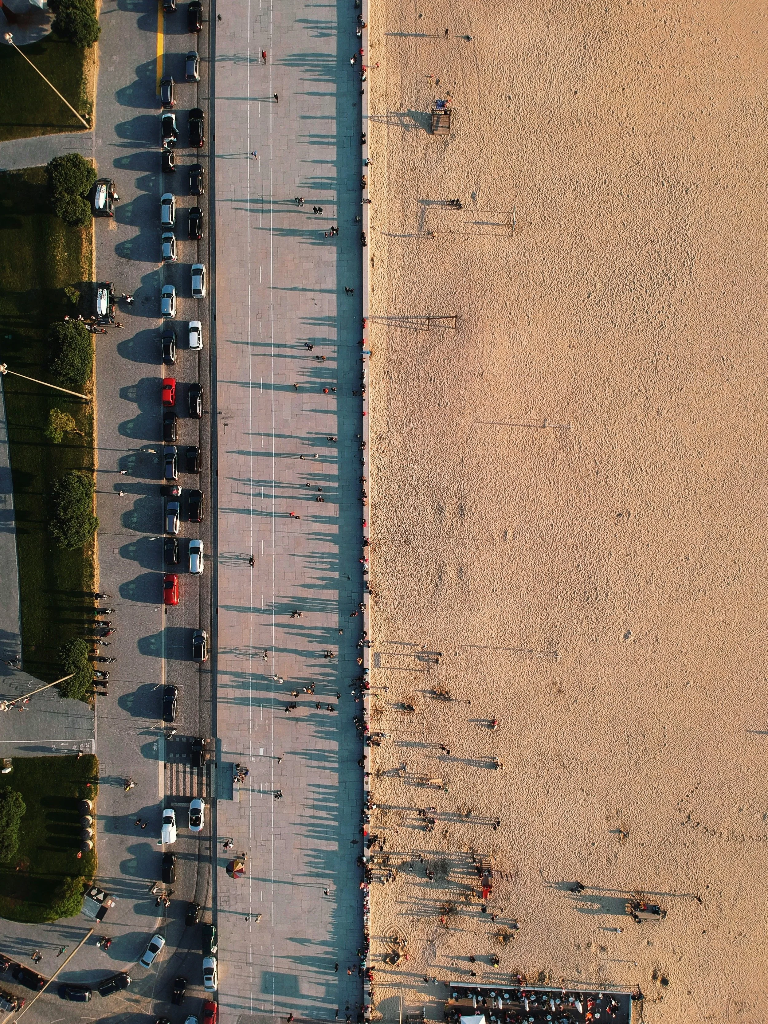 An aerial view of Matosinhos beach