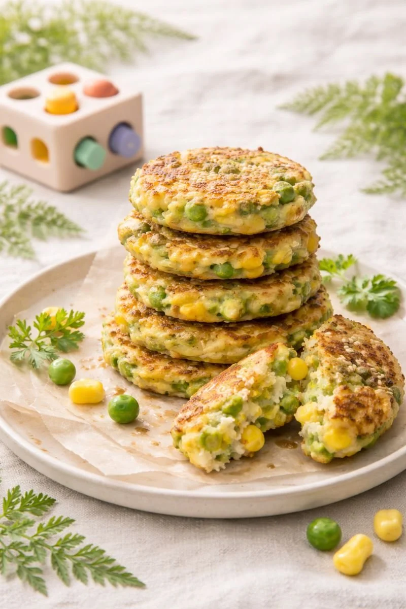 Soft Cheesy Veggie Fritters