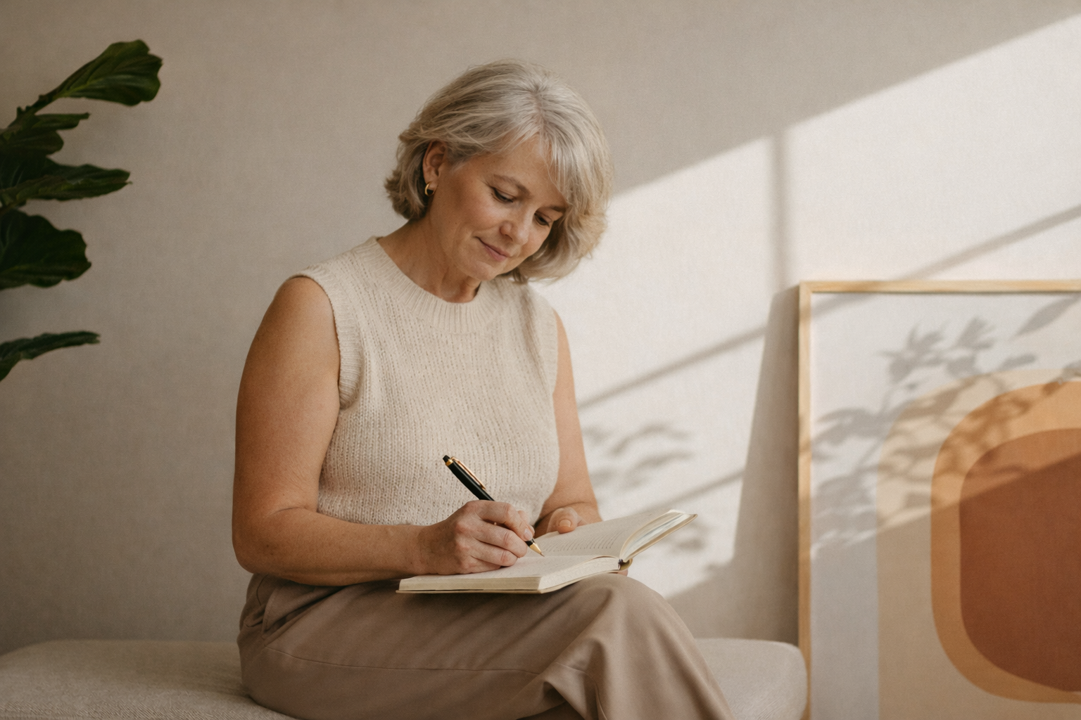 Person som deler tilbakemelding