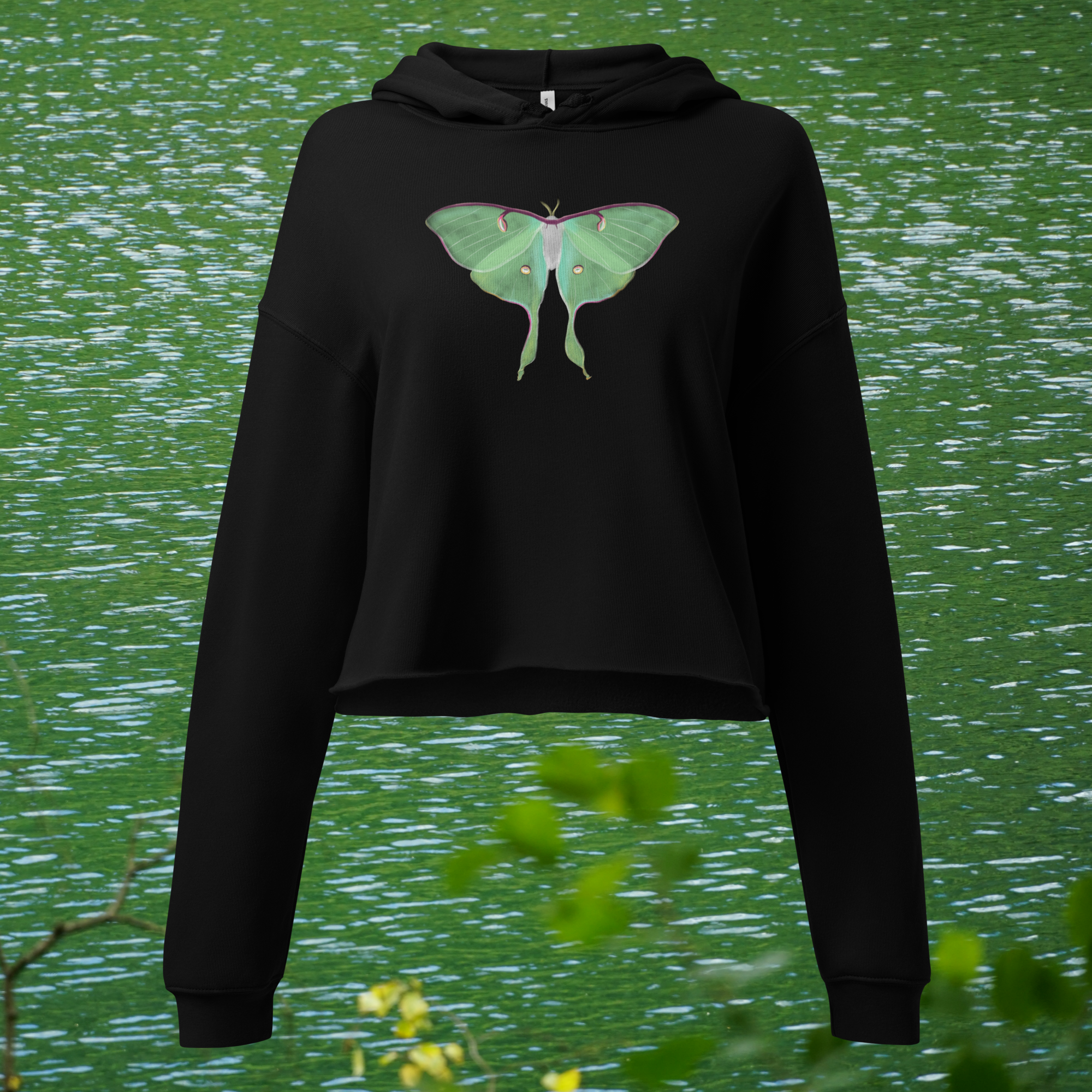 Luna Moth crop hoodie