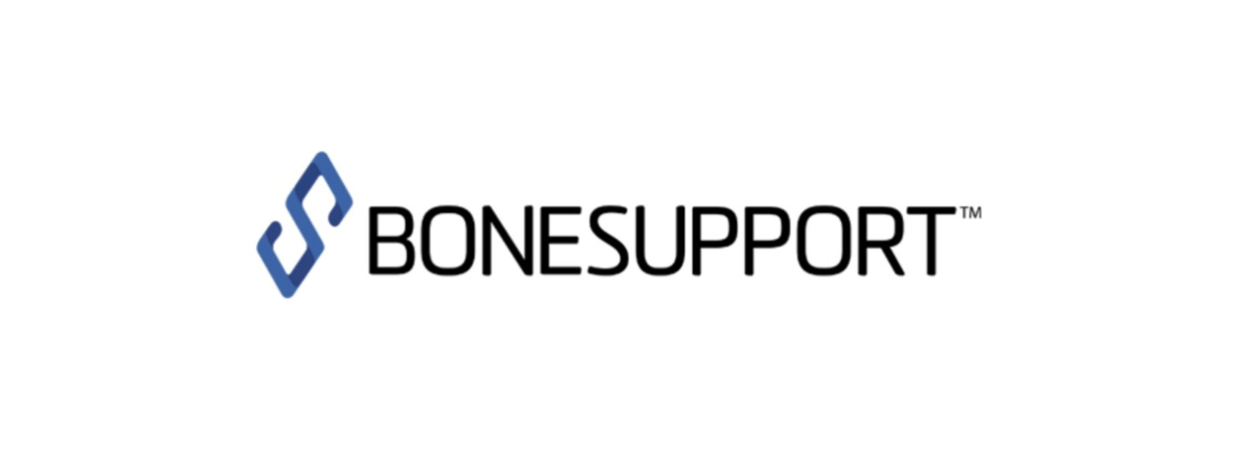 BONESUPPORT logo with a stylized blue geometric icon next to the company name in black text on a white background.