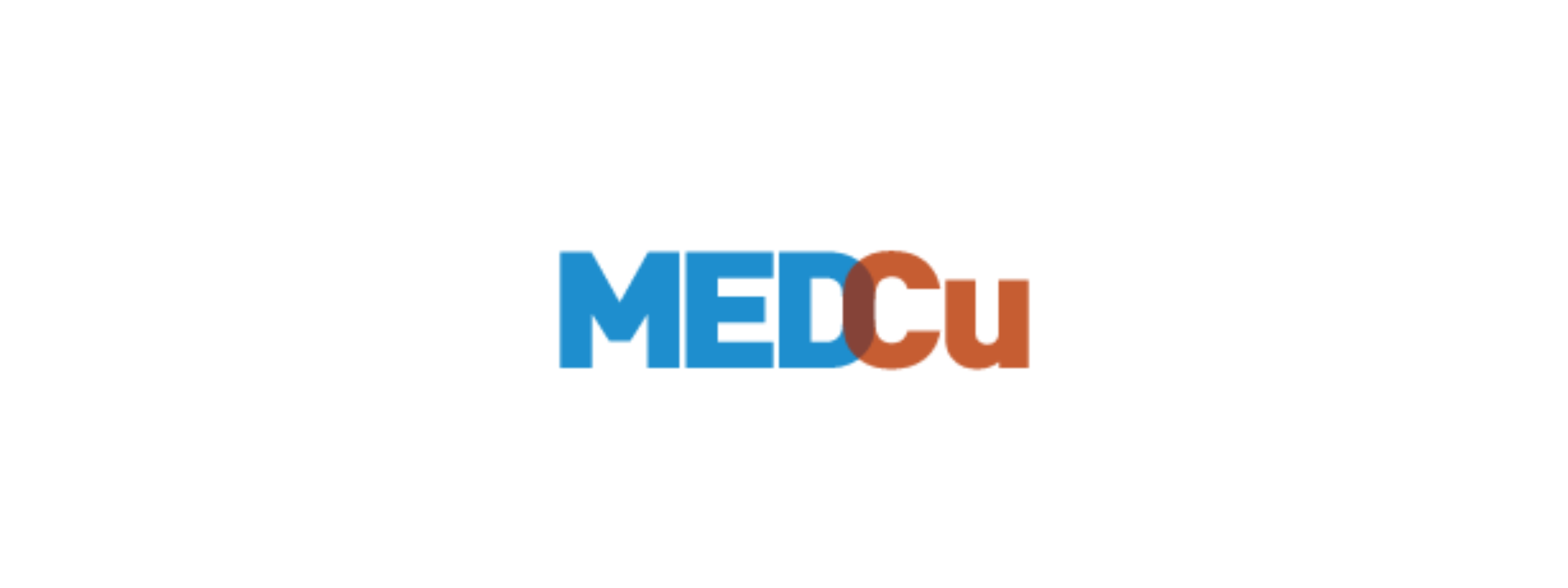 MEDCu logo with MED in blue capitals and Cu in red with the C as a capital and the u as lower case