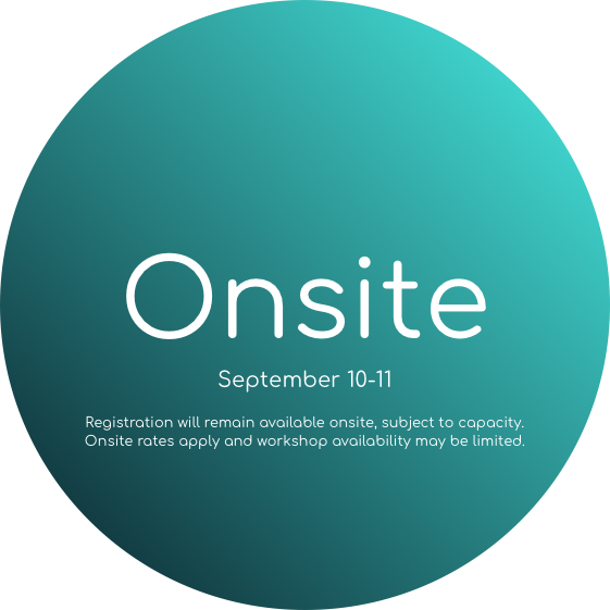 Event announcement for Onsite scheduled for September 10-11, with registration info and note about limited workshop availability - IPAWS & TR 2026
