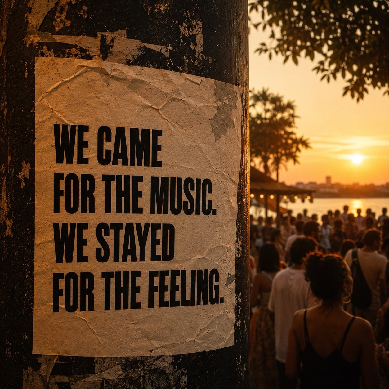 We came for the music.
We stayed for the feeling.

For those who feel it.