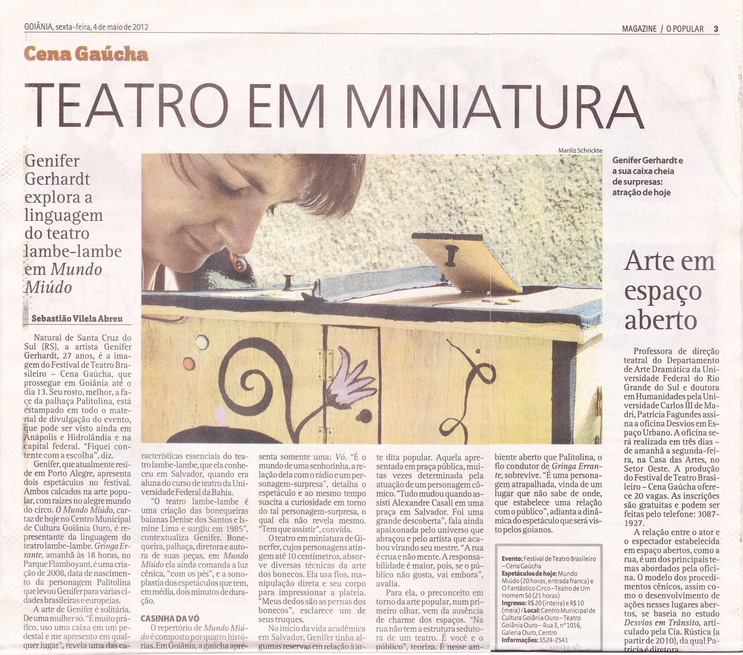 Jornal O Popular (Goiânia) - 2012