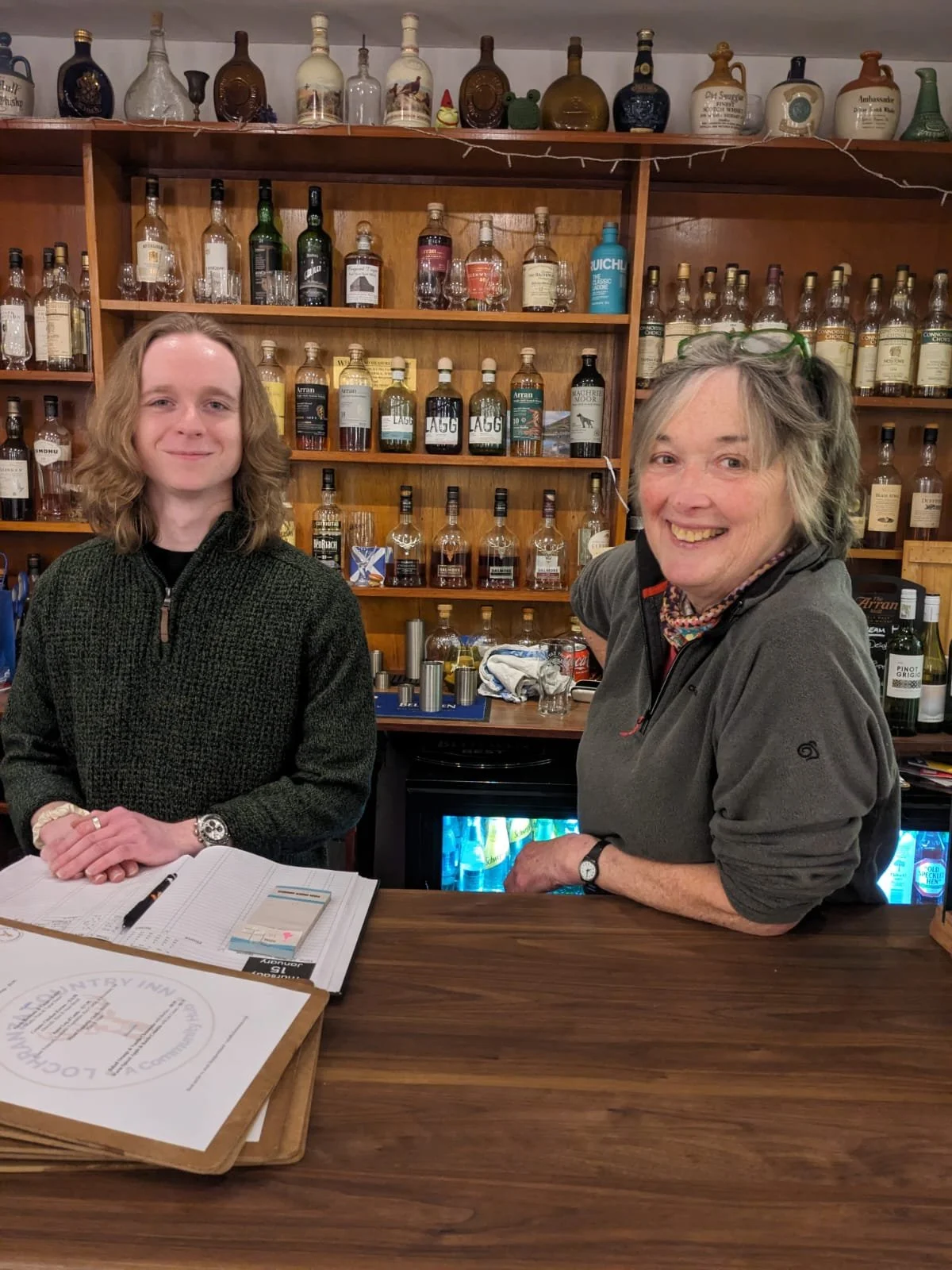 Volunteers helping at the Lochranza Country Inn