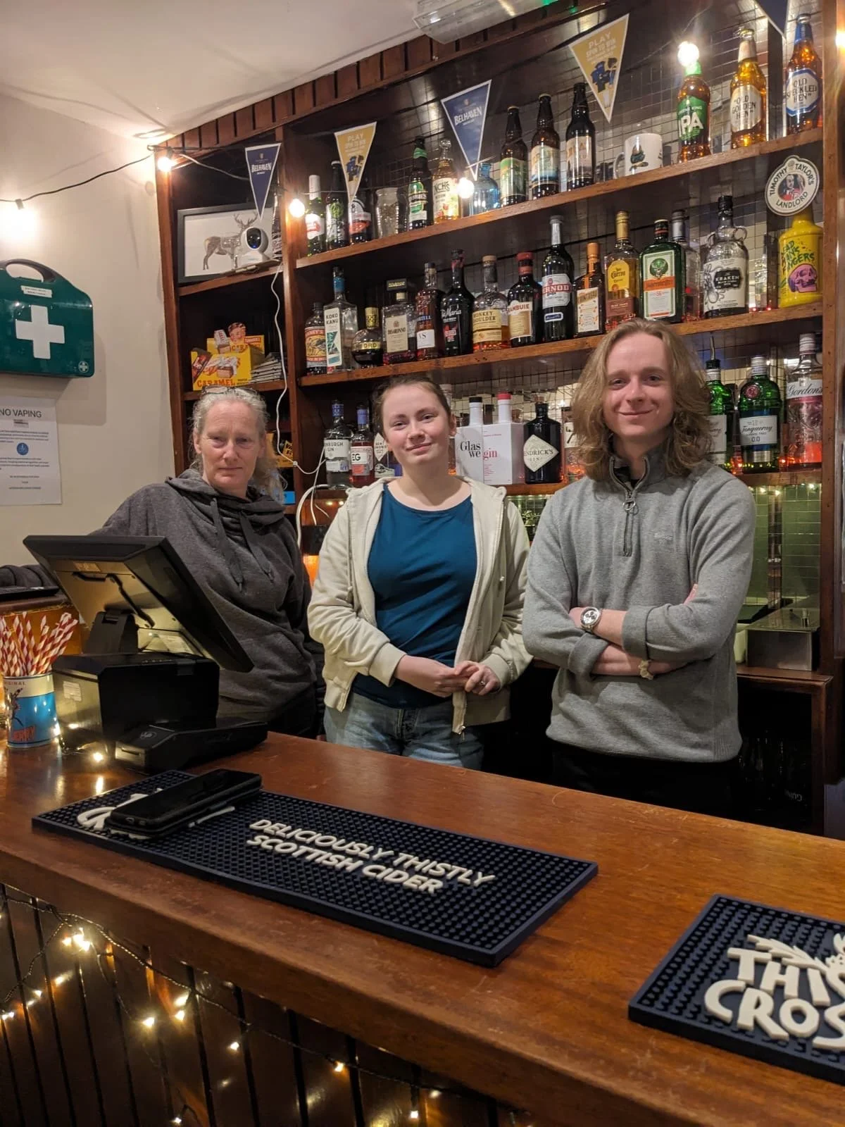 Volunteers helping at the Lochranza Country Inn