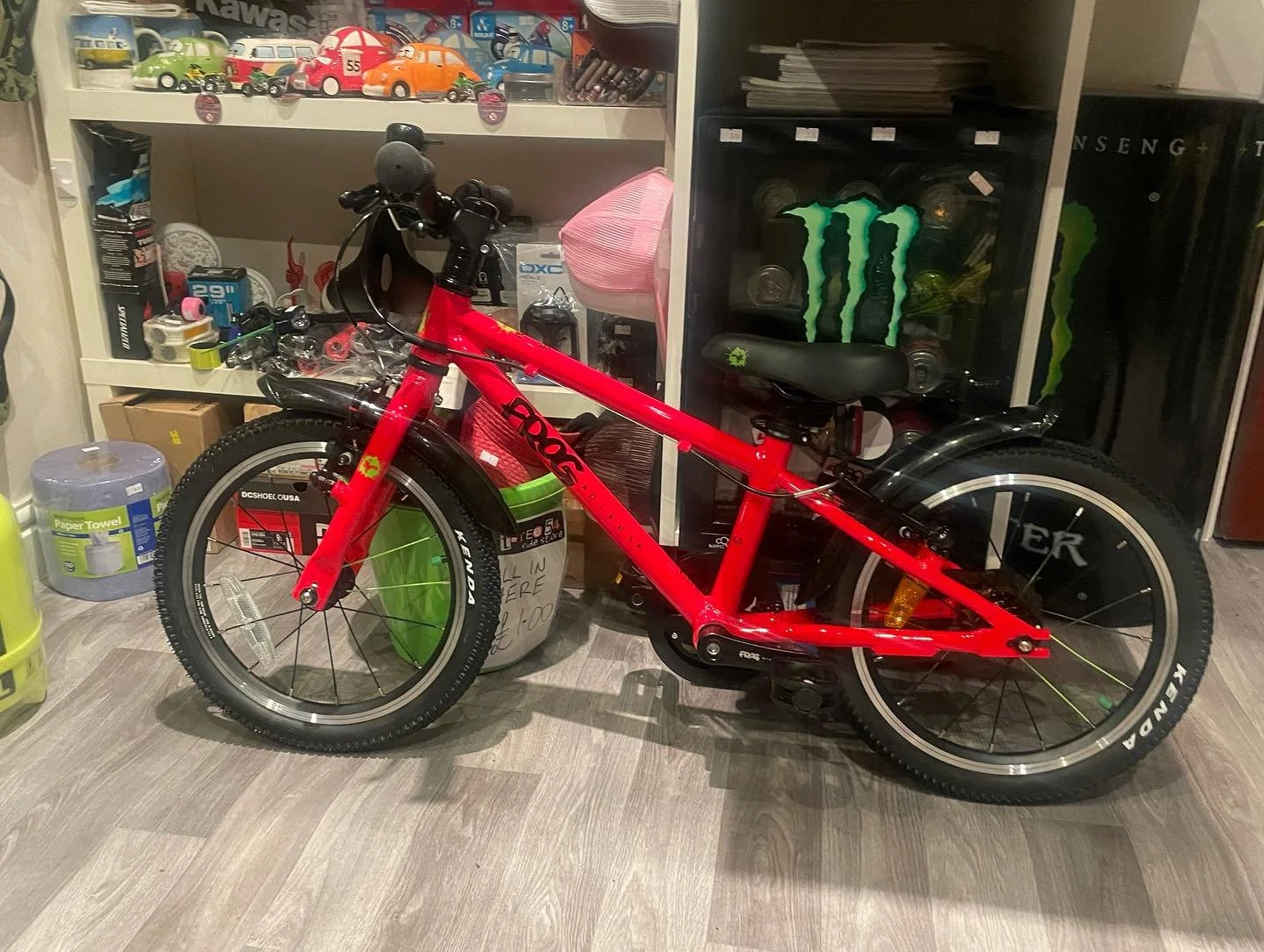 It&rsquo;s been a busy week with new @frogbikes in and out the door this week, the little red 44 is being collected by its excited new owner tomorrow afternoon and the two electric blue 47 and 38 look stunning on the bike rack together and we also ha