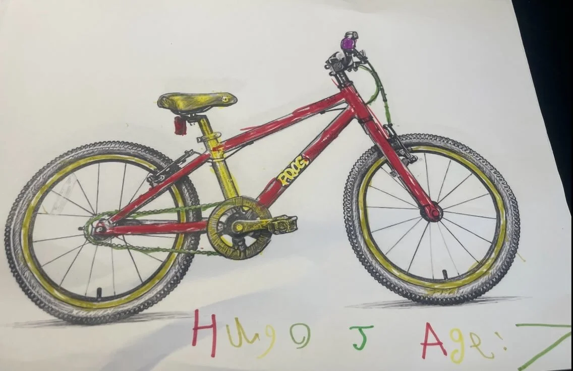 Competition time, for your chance to win a genuine @frogbikes water/drinks bottle and have your child&rsquo;s drawing pinned up in our bike shop simply print off the last image, let your little shredder run wild with the pens and pencils to design th