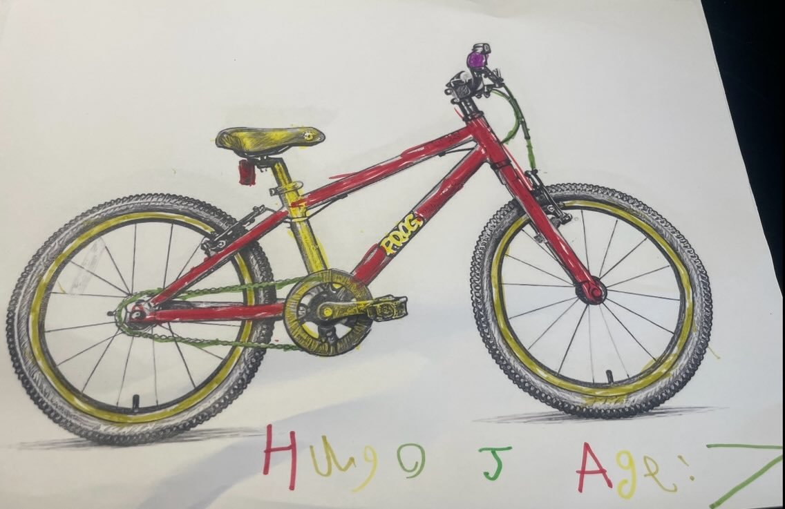 Competition time, for your chance to win a genuine @frogbikes water/drinks bottle and have your child&rsquo;s drawing pinned up in our bike shop simply print off the last image, let your little shredder run wild with the pens and pencils to design th