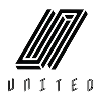 Logo with a stylized, geometric 'U' and the word 'UNITED' below.