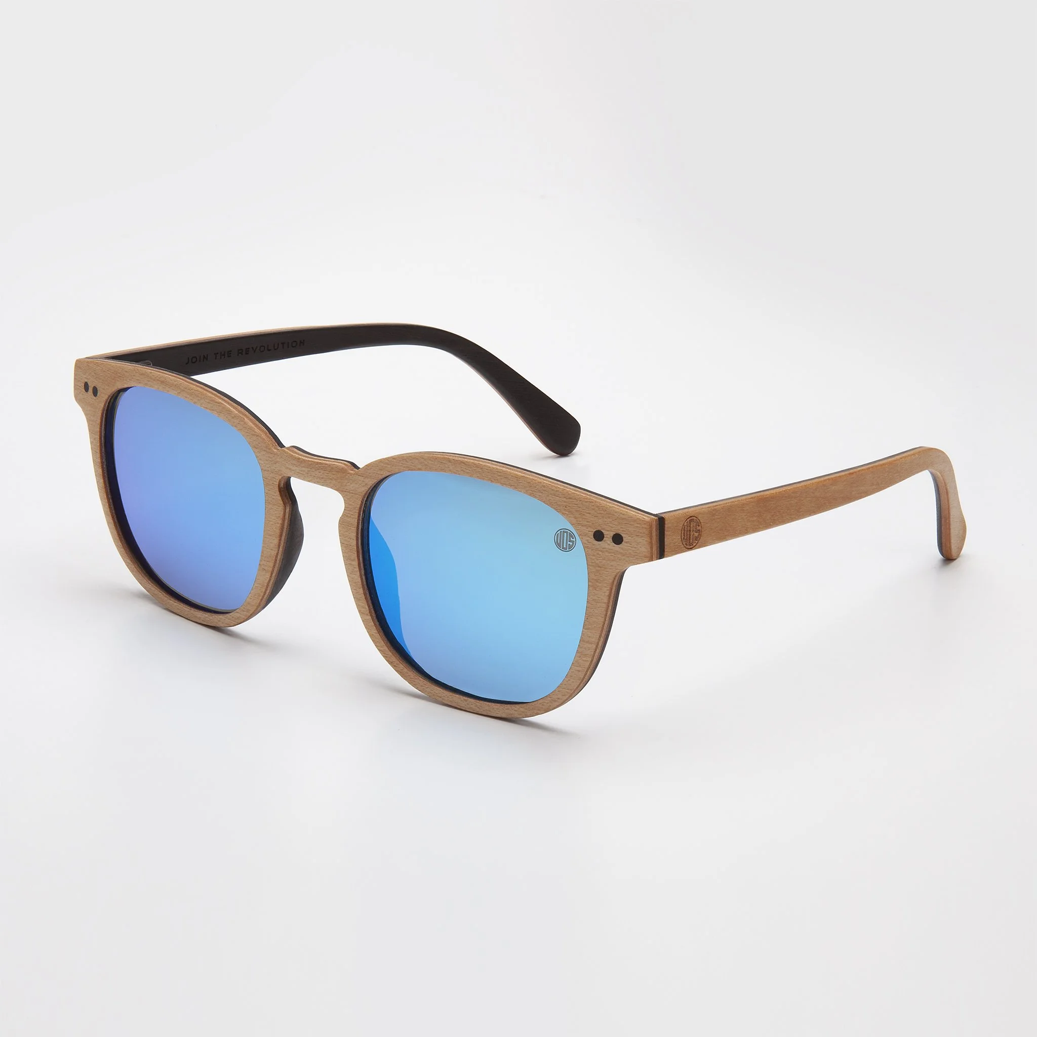 Union of Surf Watergate Sunglasses – Maple Wood Veneer / Blue Lens