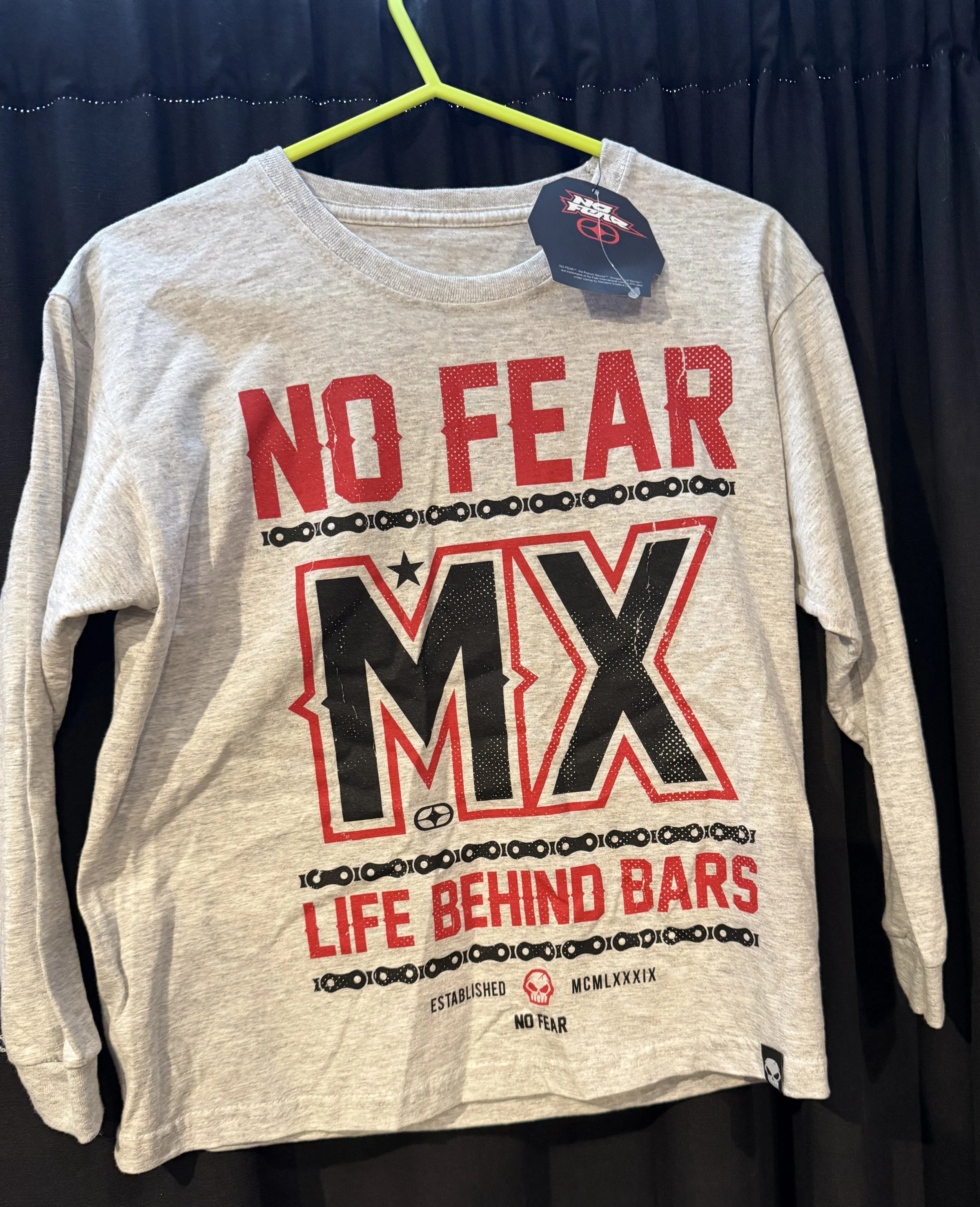 No Fear MX Long Sleeve T-Shirt – Light Grey