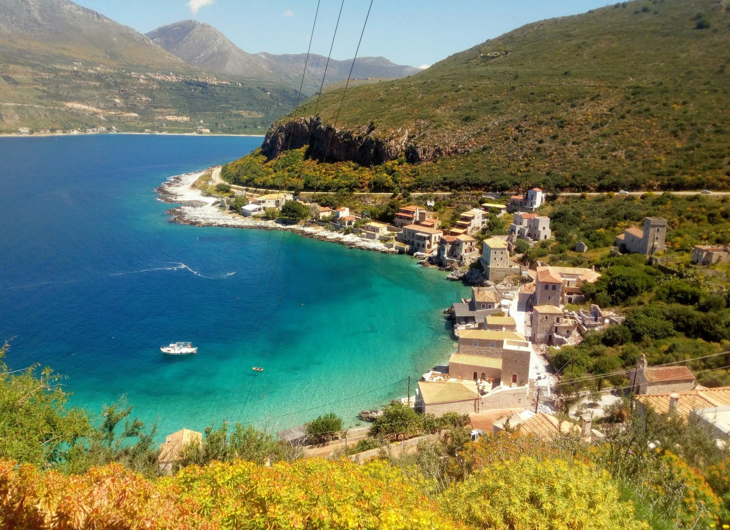 Beatiful view of the Mani Peninsula in Greece