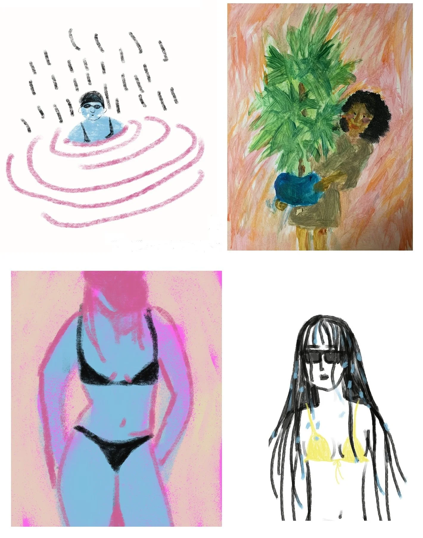 different figures - digital/ paint - personal work 