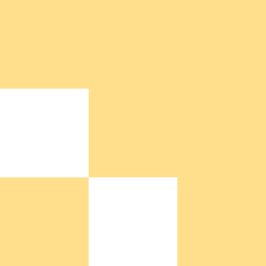 A simple illustration of a yellow background with a black rectangle on the left side.