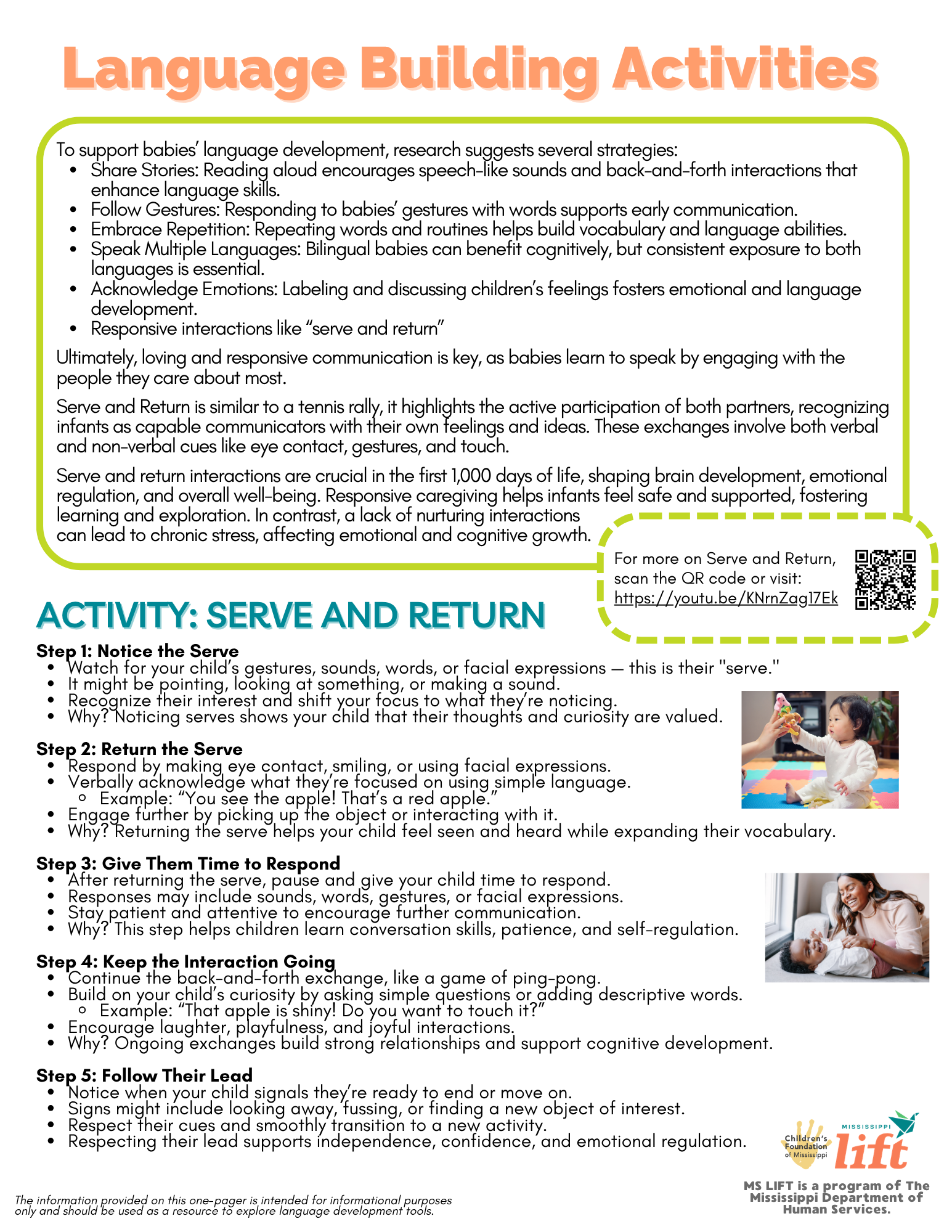 Language Building Activities for Babies