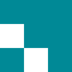 A black game controller on a teal background.