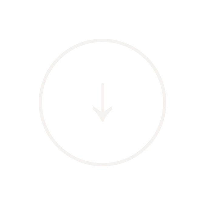 White clock icon with downward pointing arrow inside a circle, on a black background.