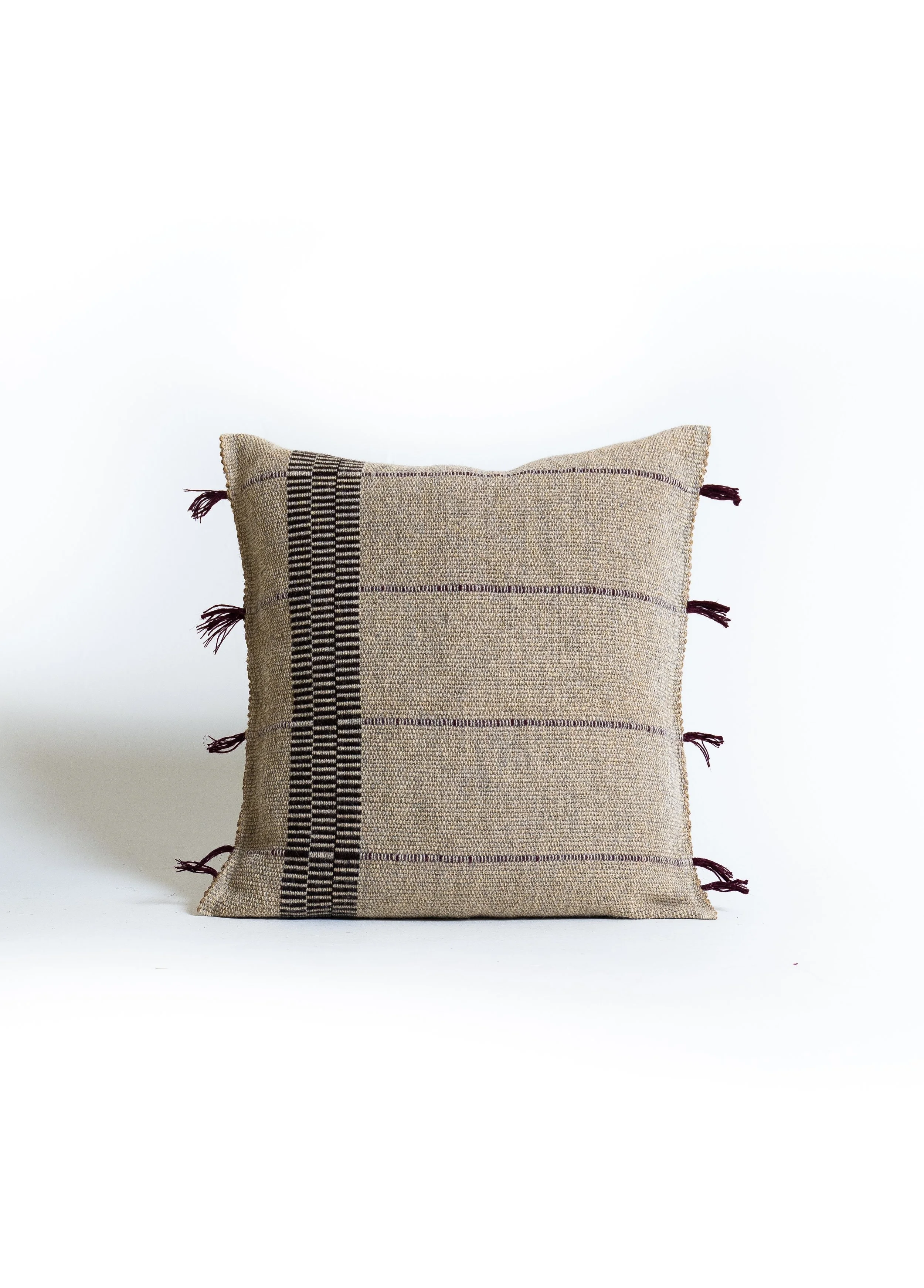 Beige & Dark Purple Cushion