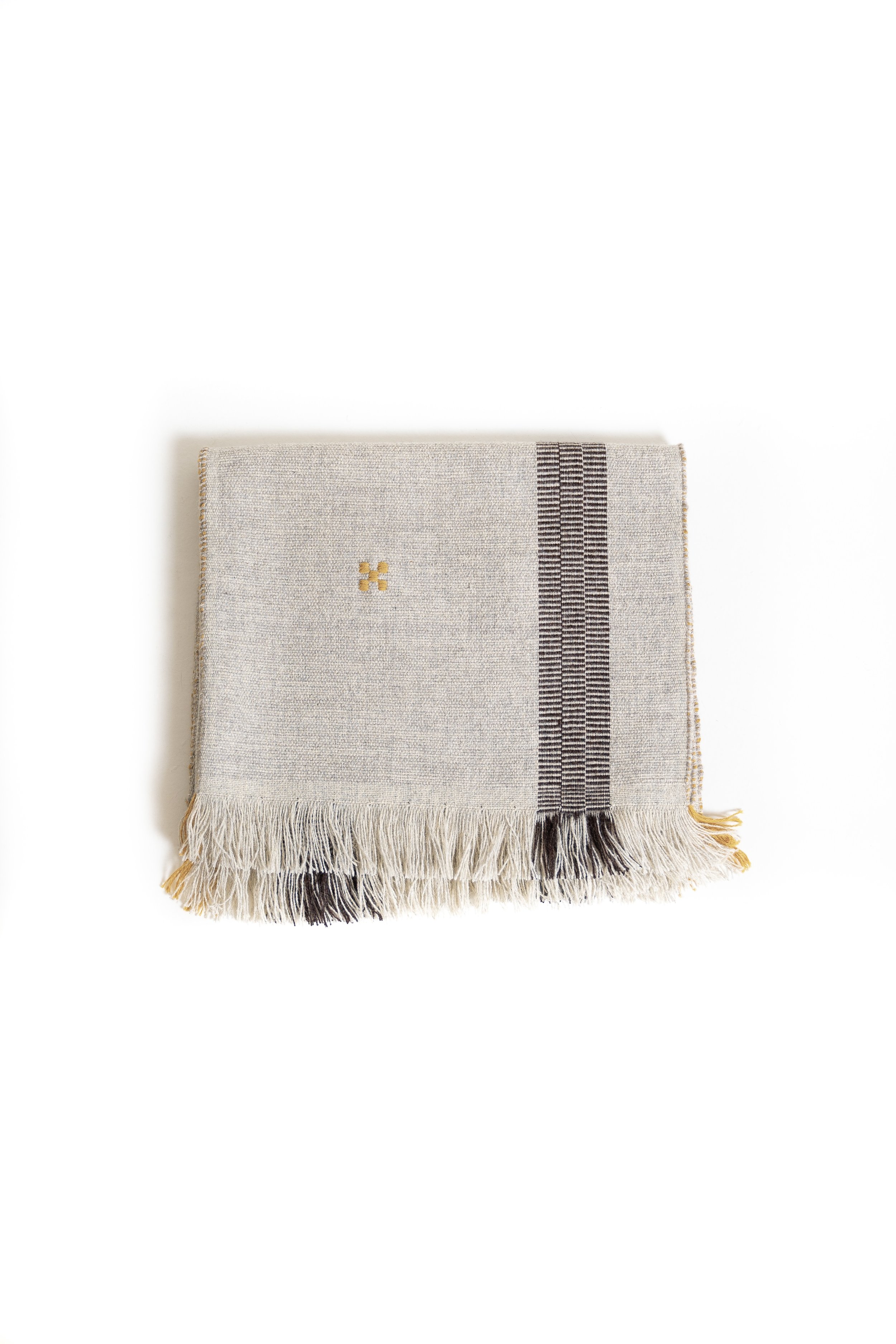 Light Grey & Yellow Blanket
